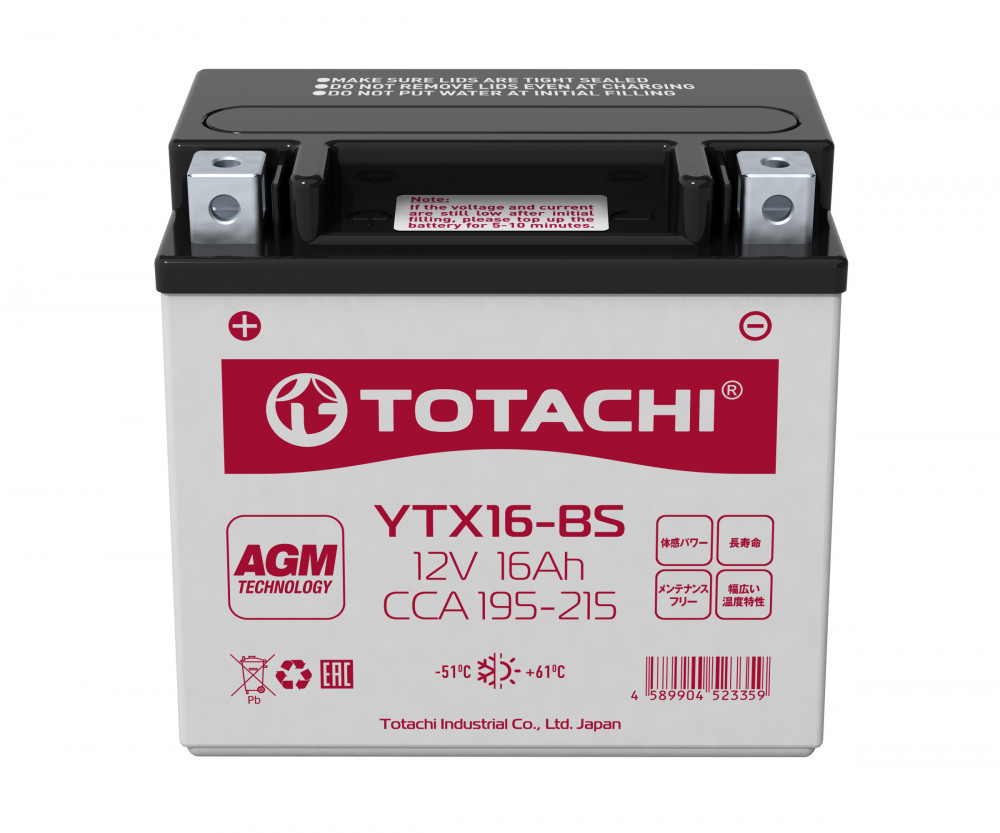 TOTACHI YTX16-BS Аккумуляторная батарея 