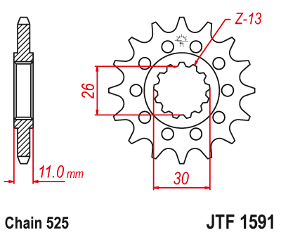 JT JTF1591.16 Звезда ведущая