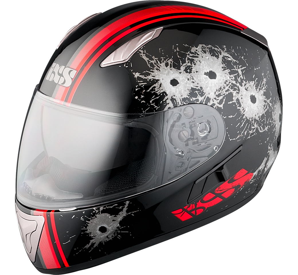 IXS 14049-329 Шлем HX 1000 Shoot (black-red-silver)