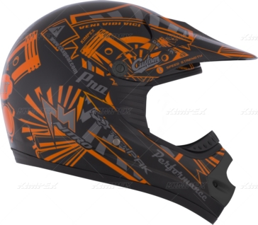 CKX TX218 Шлем кроссовый PURSUIT  (оранжевый)