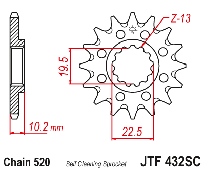 JT JTF432.14SC Звезда ведущая