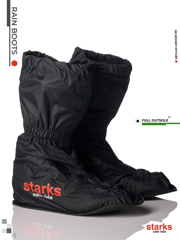 STARKS LC0090 Дождевые бахилы STARKS Rain Boots (Черный)