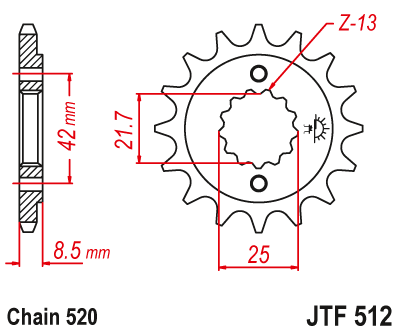JT JTF512.15 Звезда ведущая 