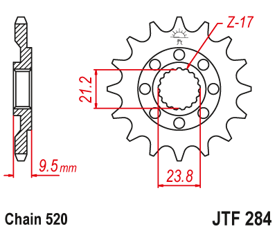 JT JTF284.12 Звезда ведущая