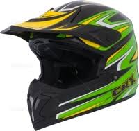 CKX TX696 Шлем кроссовый FREE SPIRIT  (зеленый/желтый)