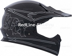 CKX TX696 Шлем кроссовый MINIMALIST  (черный/белый)