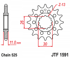 JT JTF1591.16 Звезда ведущая