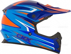 CKX TX696 Шлем кроссовый FREE SPIRIT  (синий/оранжевый)