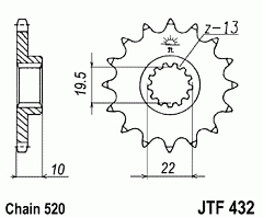 JT JTF432.15 Звезда ведущая