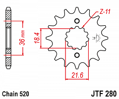 JT JTF280.13 Звезда ведущая