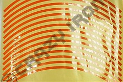 CRAZY IRON 584 Светоотражающая наклейка обод колеса, оранжевый